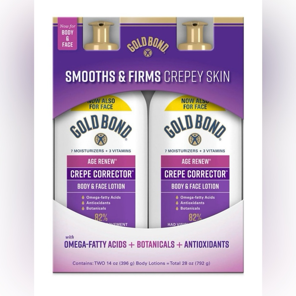 Brand New/Unopened!! 2 pack - Gold Bond Age Renew Crepe Corrector Lotion